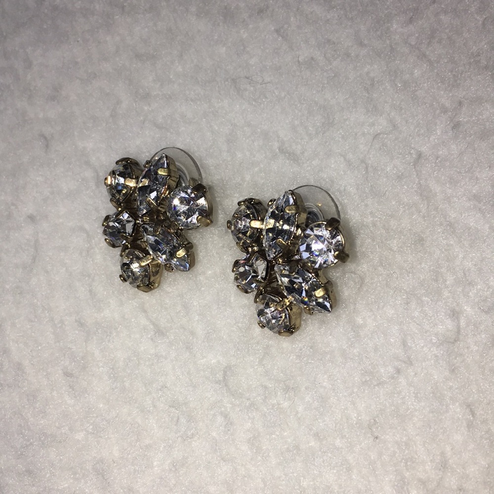 J Crew blingy crystal earrings